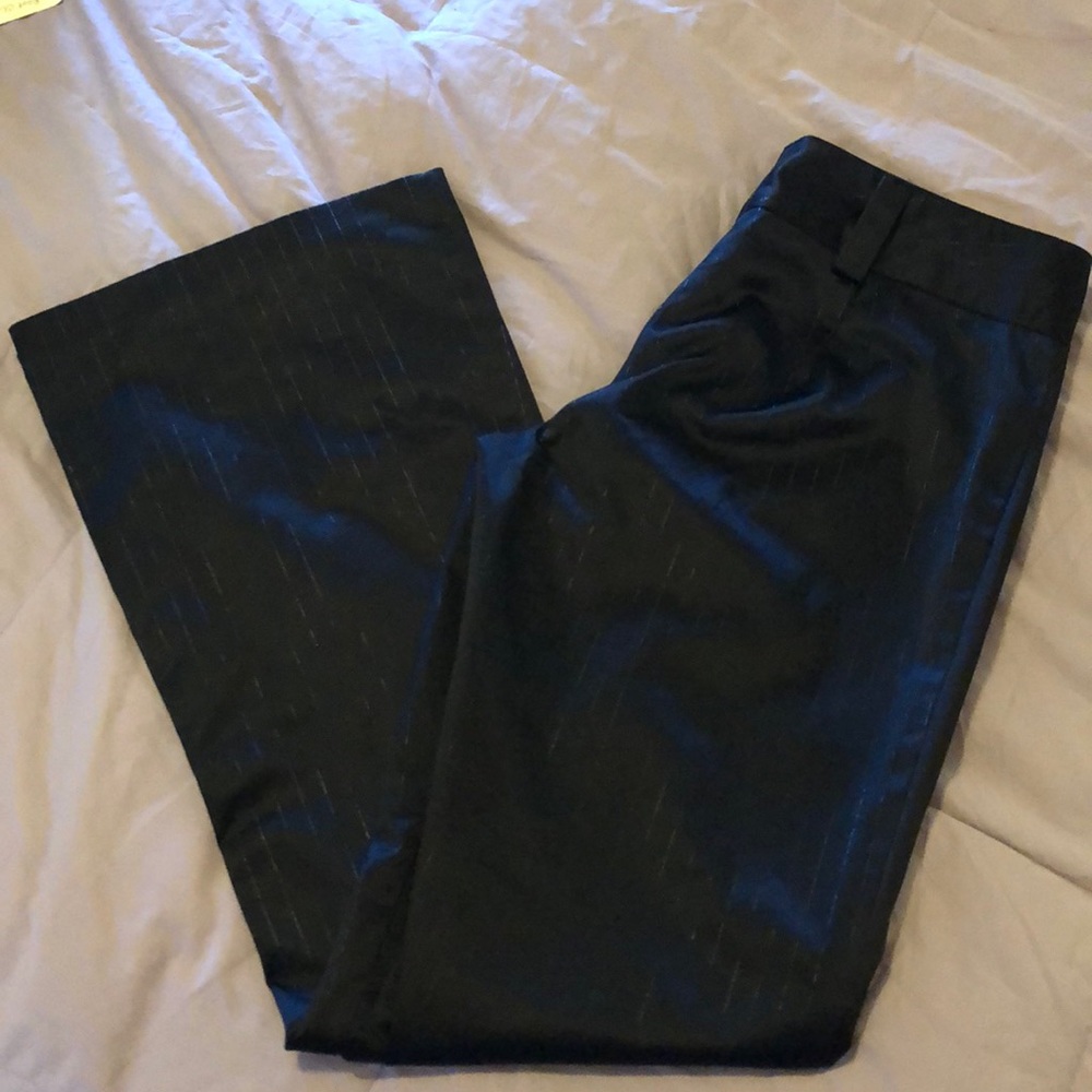 Satin Pin Strip Slacks - Picture 3 of 3